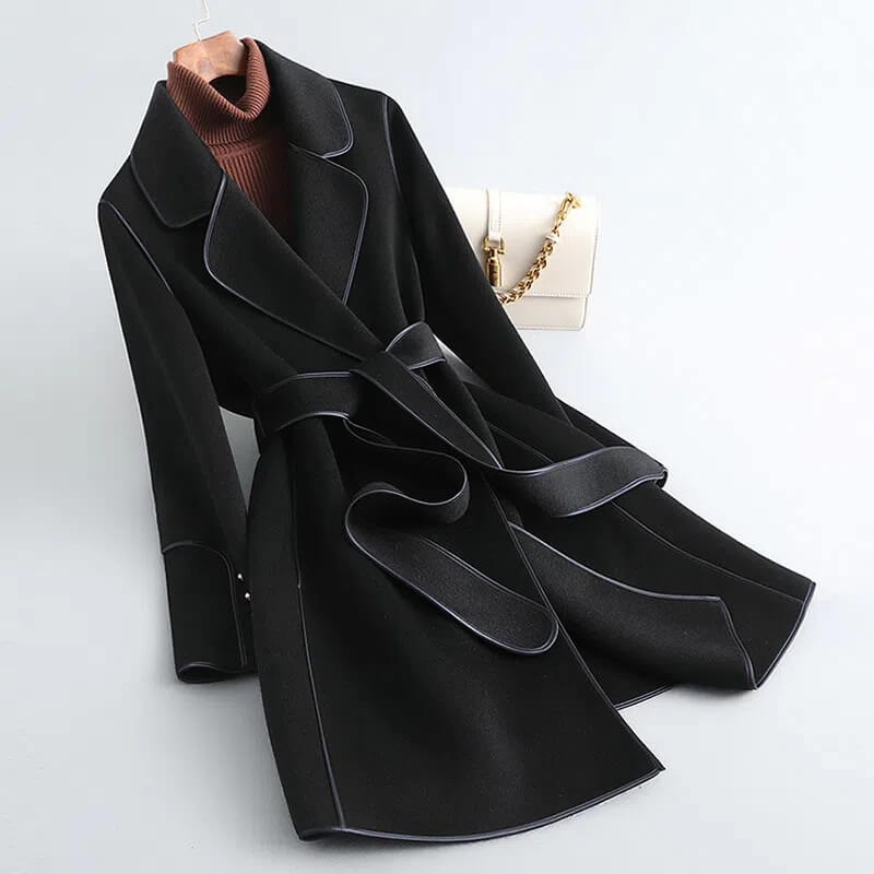 Adalind | Women's Belted Wrap Longline Winter Dress Coat