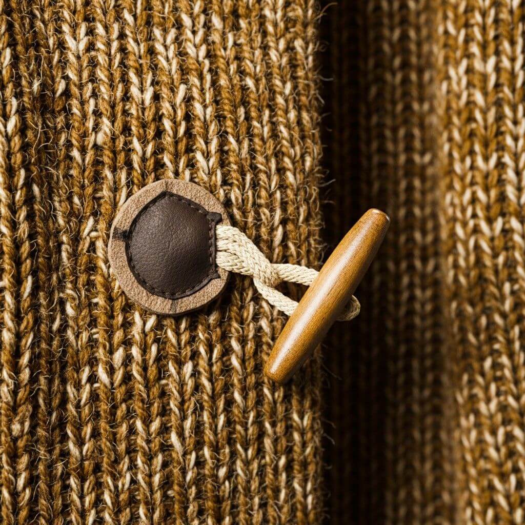 Adrian | Men's Hooded Toggle Long Chunky Knit Cardigan Sweater