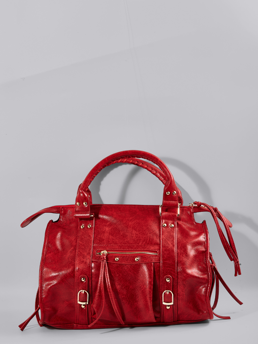 Quinn | Women's Retro Top Handle Zip Pocket Bowler Bag