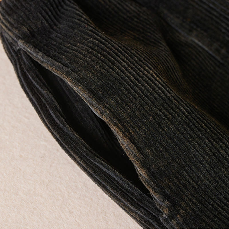 Camelia | Women's Corduroy Drawstring Elastic Waist Relaxed Harem Pants