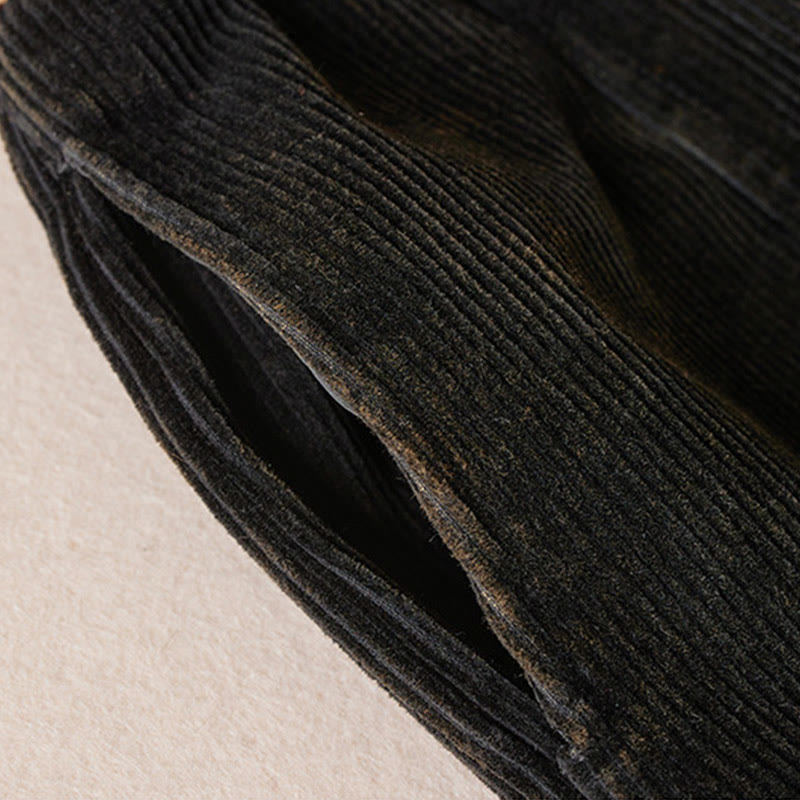 Camelia | Women's Corduroy Drawstring Elastic Waist Relaxed Harem Pants