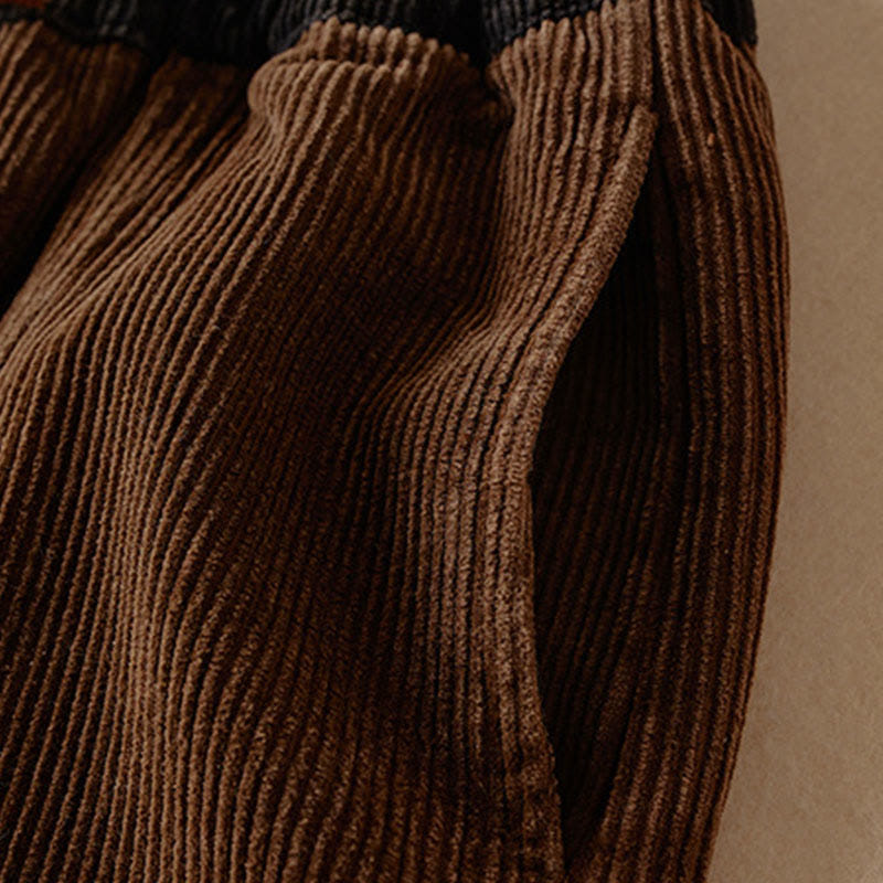 Camelia | Women's Corduroy Drawstring Elastic Waist Relaxed Harem Pants