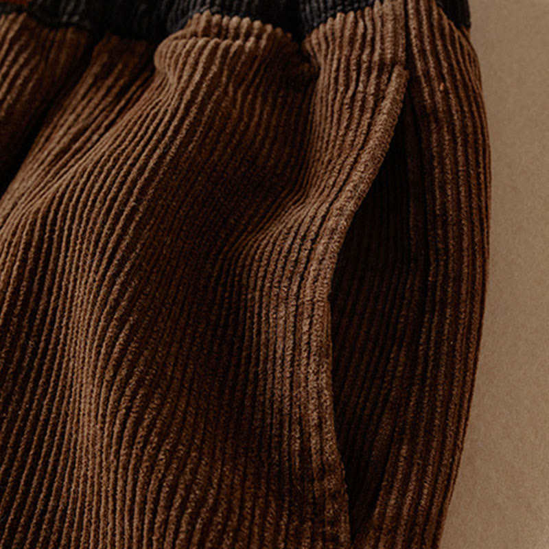 Camelia | Women's Corduroy Drawstring Elastic Waist Relaxed Harem Pants