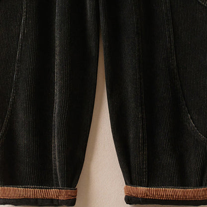 Camelia | Women's Corduroy Drawstring Elastic Waist Relaxed Harem Pants