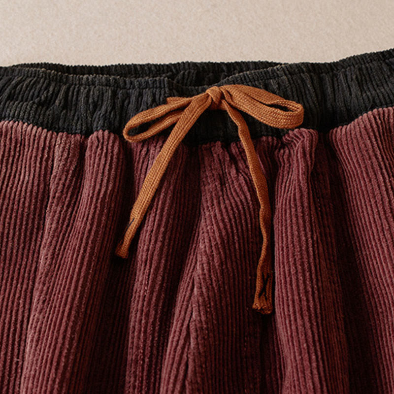 Camelia | Women's Corduroy Drawstring Elastic Waist Relaxed Harem Pants