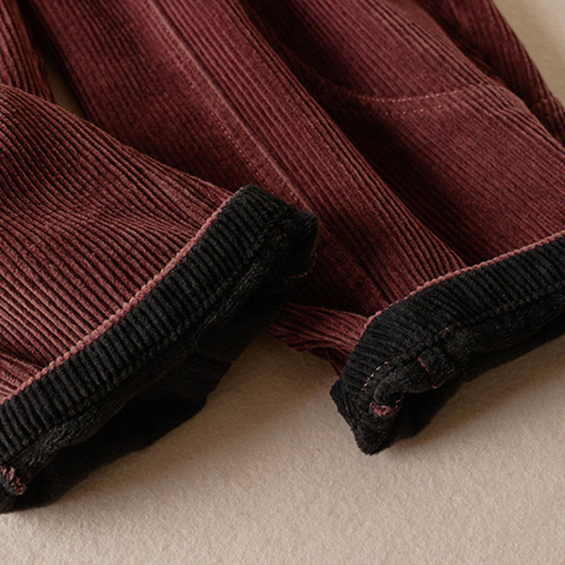Camelia | Women's Corduroy Drawstring Elastic Waist Relaxed Harem Pants
