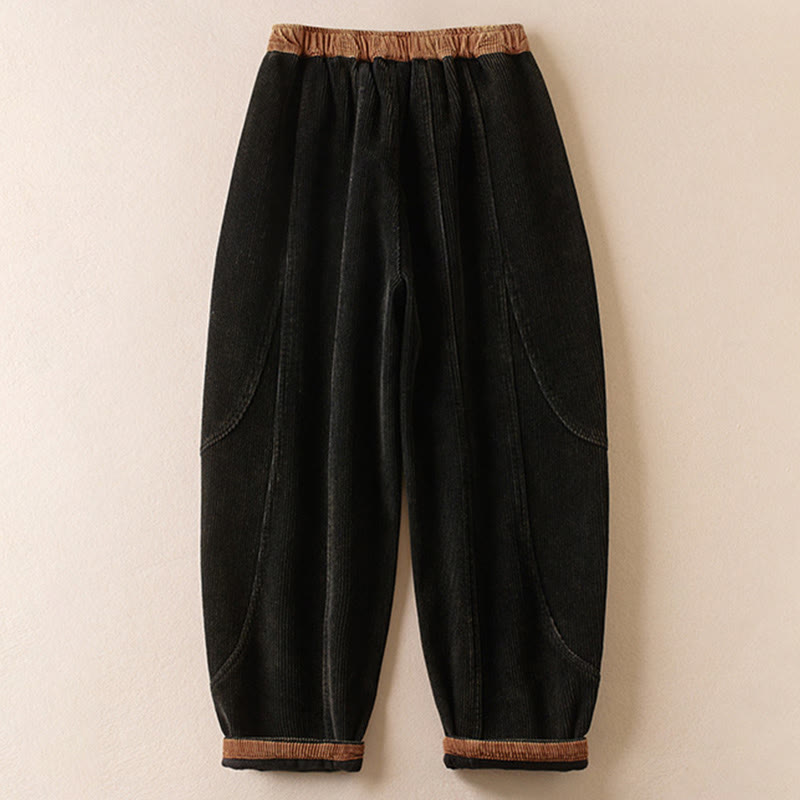 Camelia | Women's Corduroy Drawstring Elastic Waist Relaxed Harem Pants