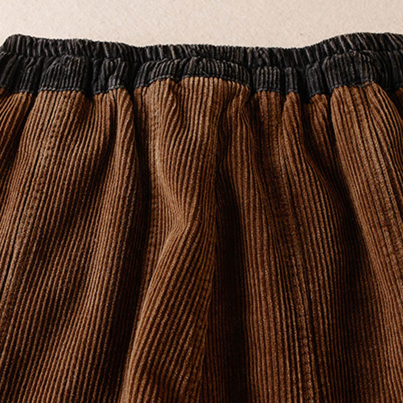 Camelia | Women's Corduroy Drawstring Elastic Waist Relaxed Harem Pants