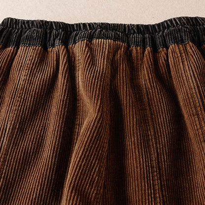 Camelia | Women's Corduroy Drawstring Elastic Waist Relaxed Harem Pants