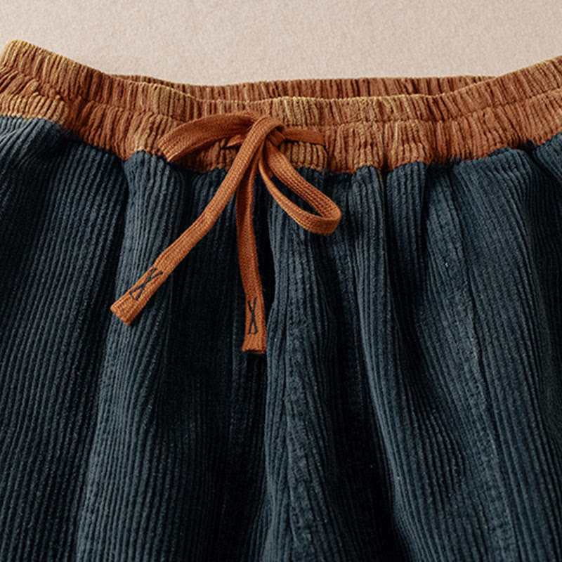 Camelia | Women's Corduroy Drawstring Elastic Waist Relaxed Harem Pants