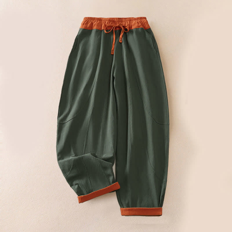 Camelia | Women's Corduroy Drawstring Elastic Waist Relaxed Harem Pants
