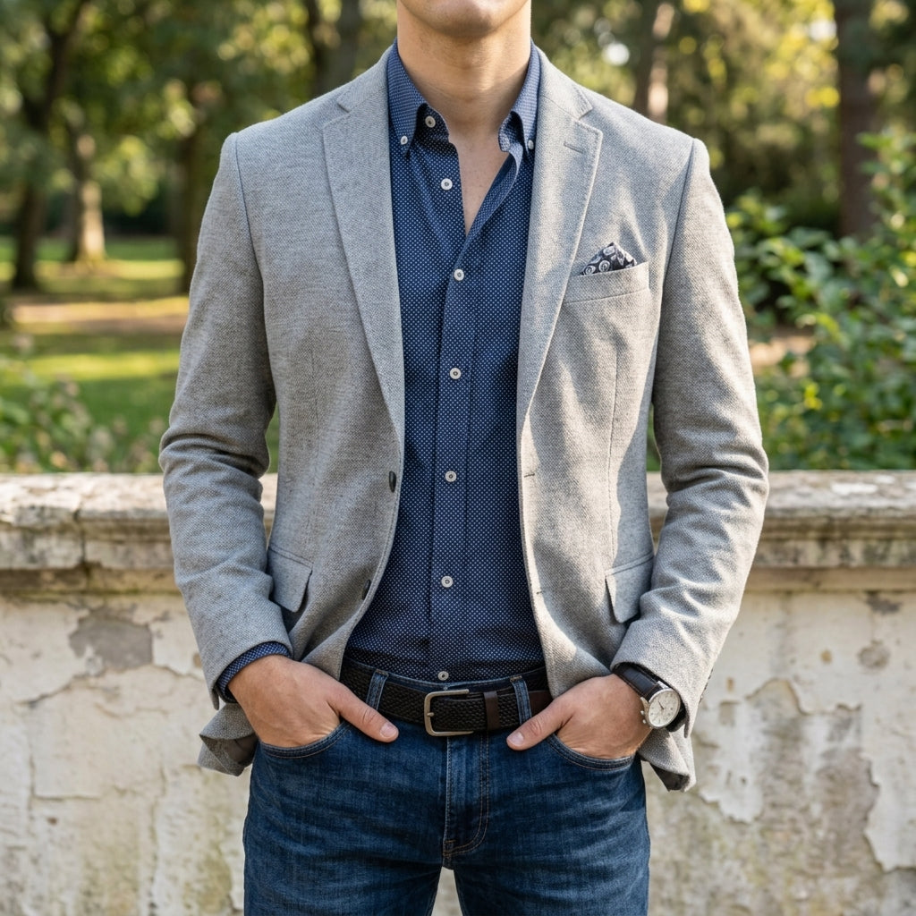 Cyrus | Men's Slim Fit Notch Lapel Single-Breasted Two-Button Blazer
