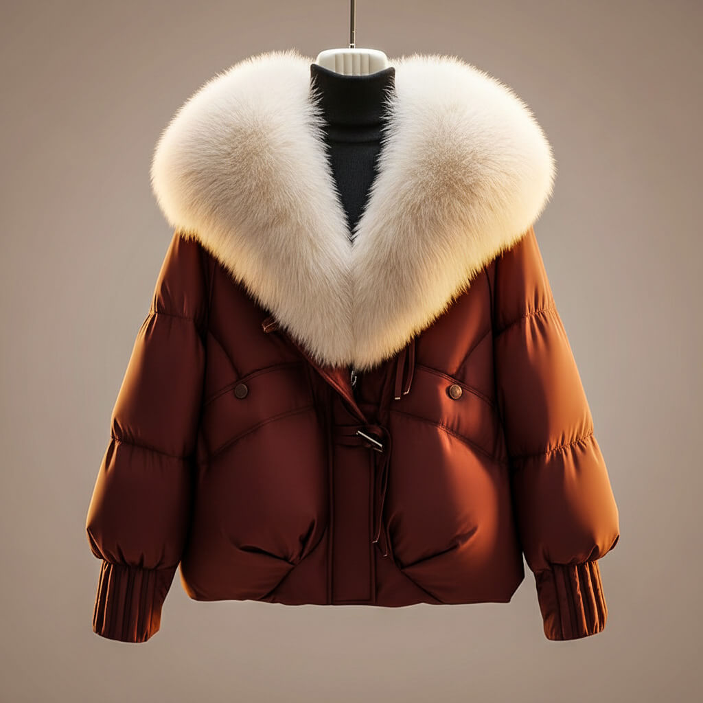 Daisy | Women's Oversized Faux Fur Collar Puffer Jacket