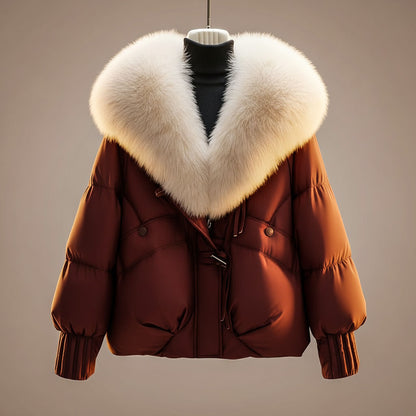 Daisy | Women's Oversized Faux Fur Collar Puffer Jacket