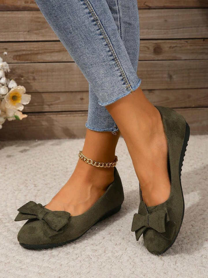 Kaia | Women's Business Casual Bow Round Toe Ballet Flat