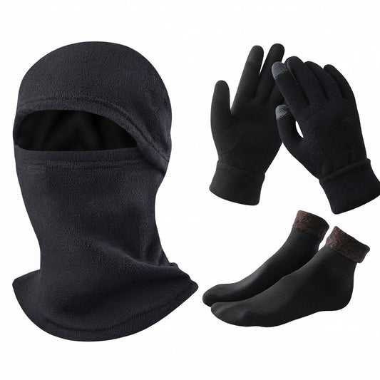 Bridget | Women's Fleece Balaclava Touchscreen Winter Gloves and Socks Set