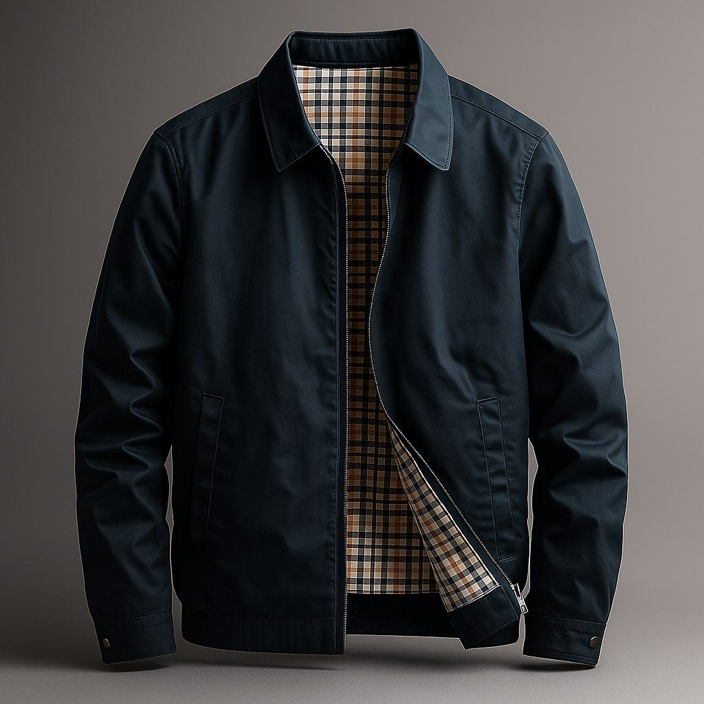 Kestrel | Men's Casual Zip-Up Check-Lined Harrington Jacket