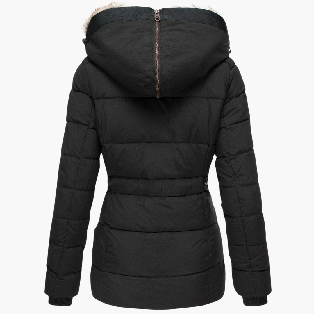 Elara | Women's Slim Fit Quilted Hooded Winter Parka Jacket