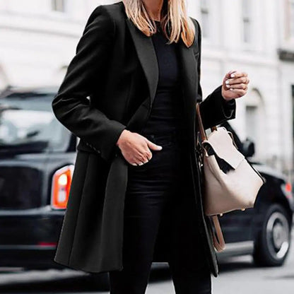 Rosie | Women's Tailored Notch Lapel Mid-Length Coat