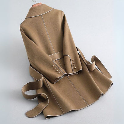 Adalind | Women's Belted Wrap Longline Winter Dress Coat