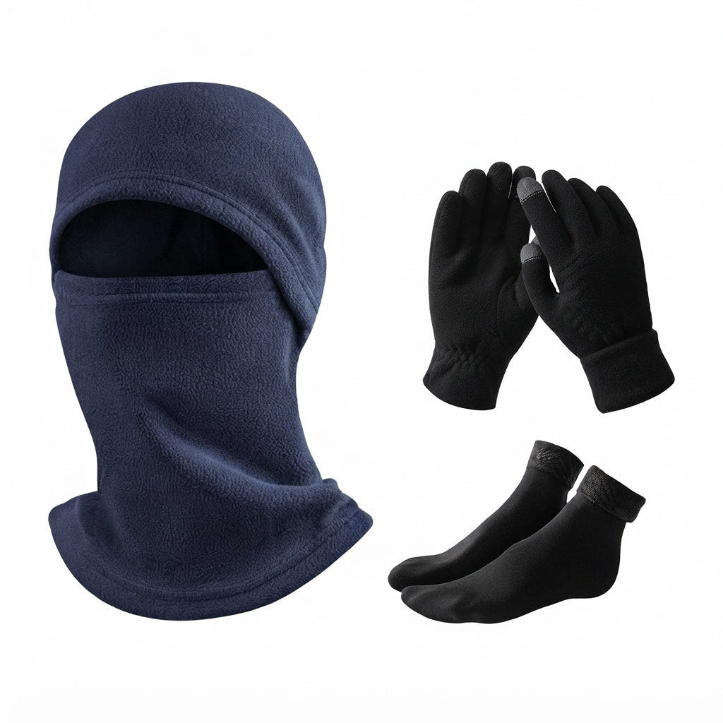Bridget | Women's Fleece Balaclava Touchscreen Winter Gloves and Socks Set