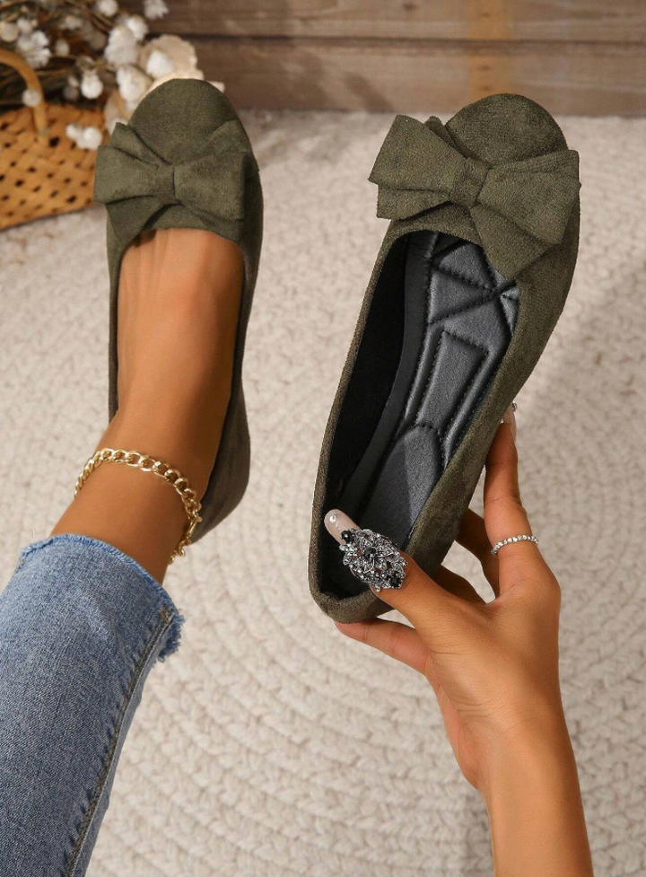Kaia | Women's Business Casual Bow Round Toe Ballet Flat