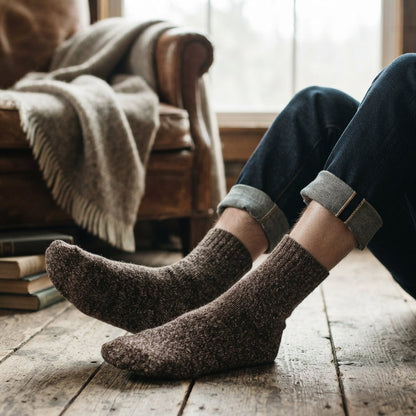 Blythe | Women's Cozy Fleece-Lined Thick Knit Winter Crew Sock
