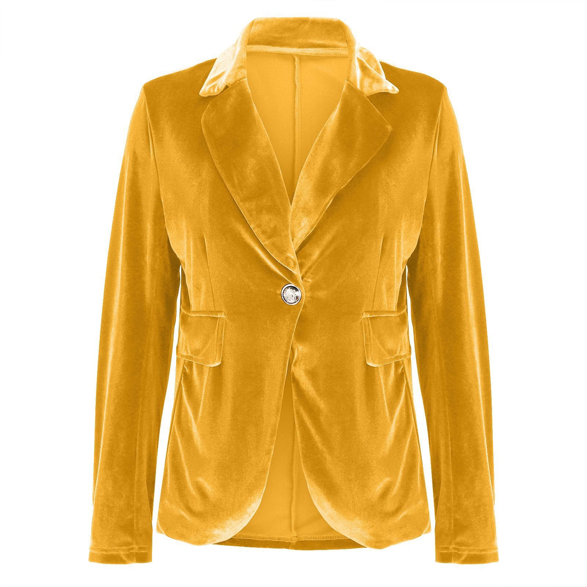 Beatrice | Women's Velvet Fitted Notched Lapel Single-Button Blazer