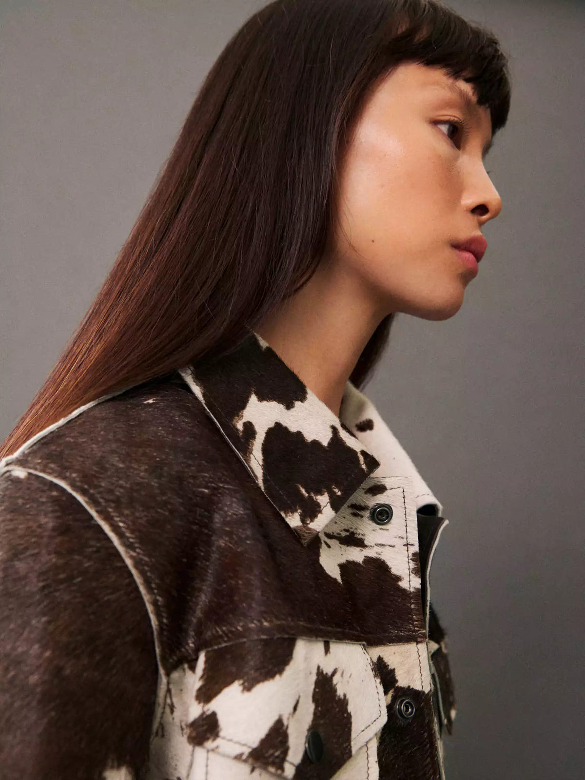 Lena | Women's Western Animal Print Cropped Trucker Jacket
