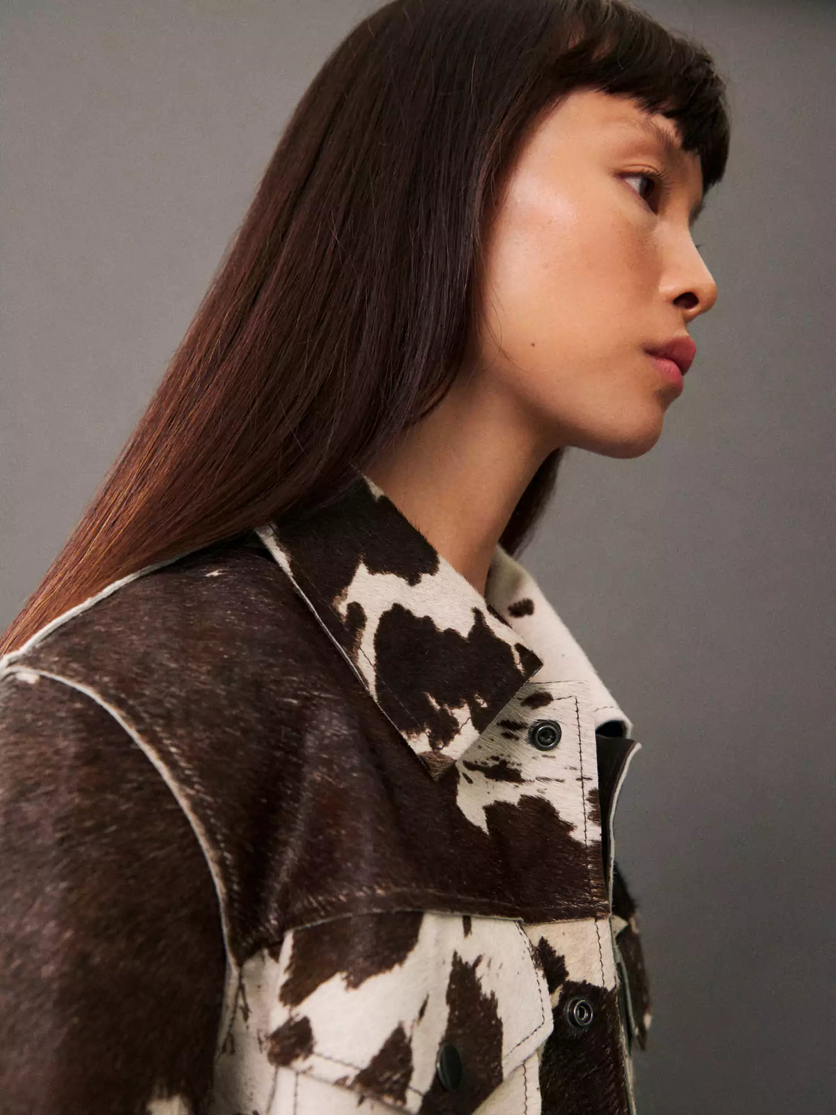 Lena | Women's Western Animal Print Cropped Trucker Jacket