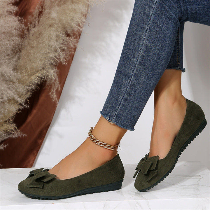 Kaia | Women's Business Casual Bow Round Toe Ballet Flat