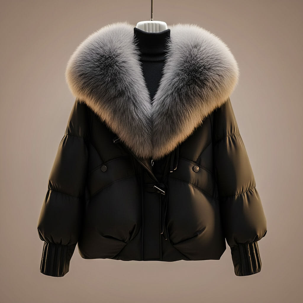 Daisy | Women's Oversized Faux Fur Collar Puffer Jacket