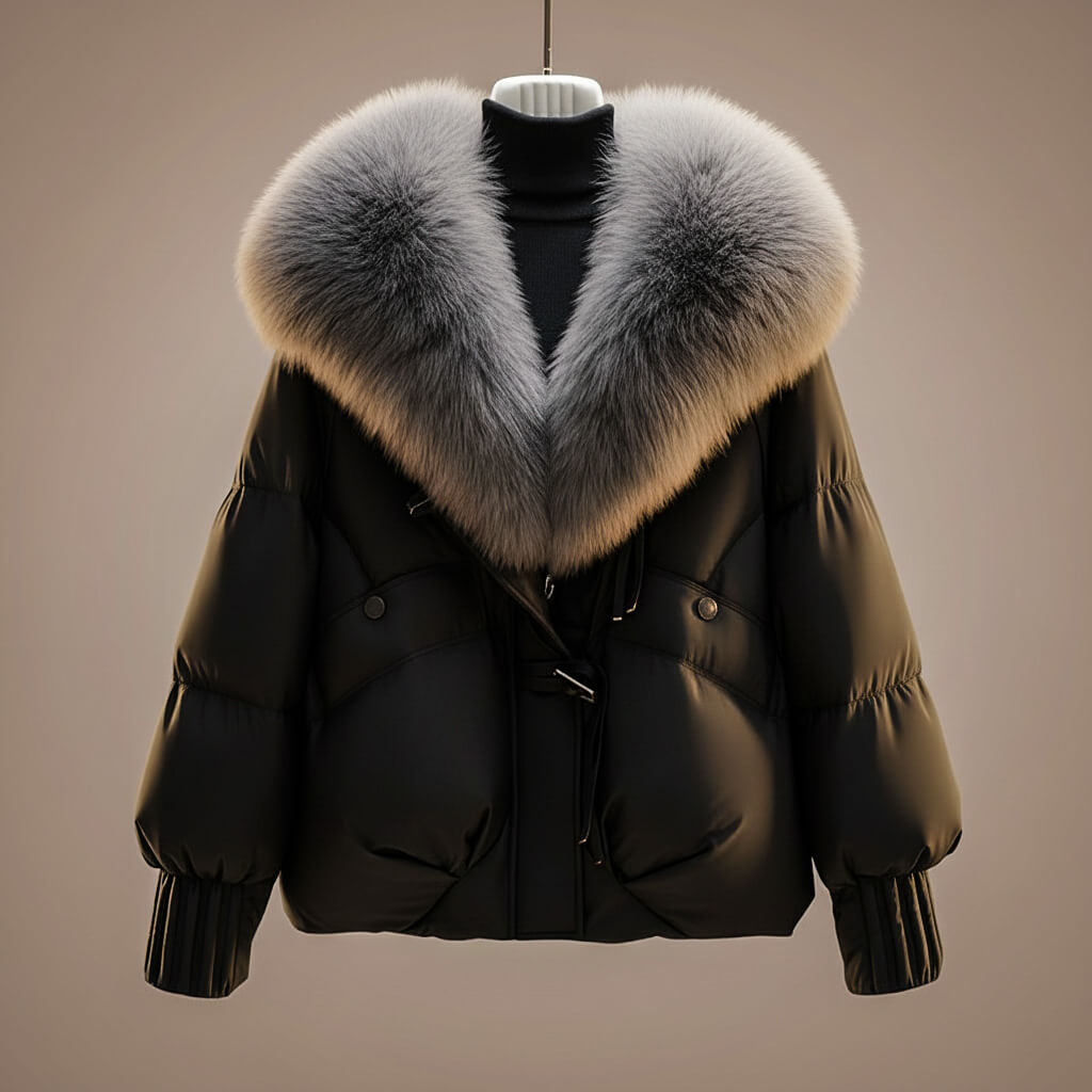 Daisy | Women's Oversized Faux Fur Collar Puffer Jacket