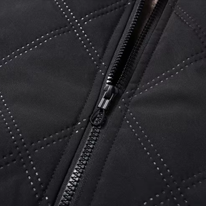 Boreas | Men's Diamond Quilted Fleece-Lined Stand Collar Winter Jacket