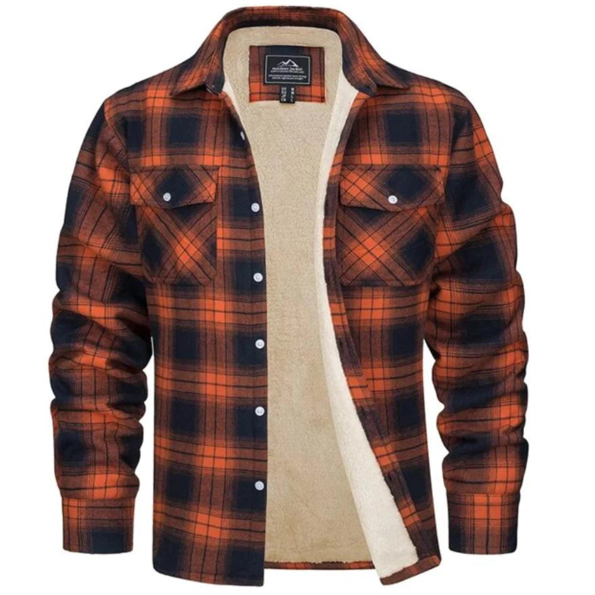 Bowen | Men's Plaid Sherpa Lined Long Sleeve Shirt Jacket
