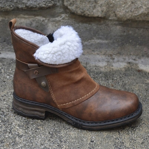Imogen | Women's Brown Slouchy Low Heel Ankle Boot