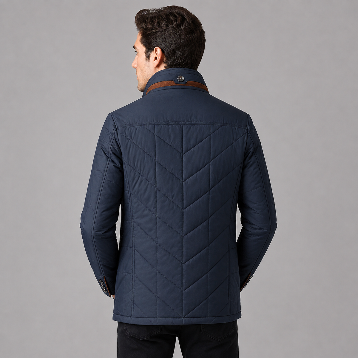 Carson | Men's Stand Collar Zip Up Quilted Winter Jacket