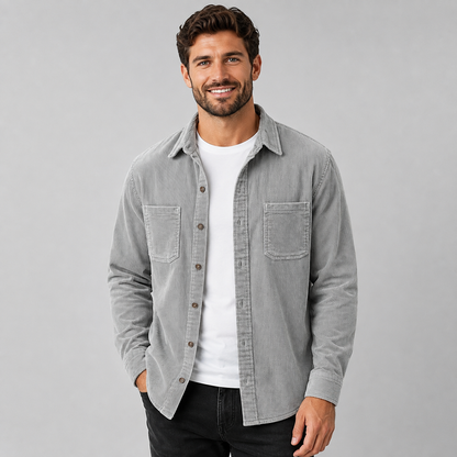 Beckett | Men's Corduroy Button Down Collar Shacket