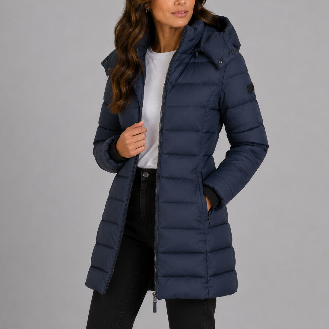 Hadley | Women's Long Hooded Quilted Puffer Winter Jacket