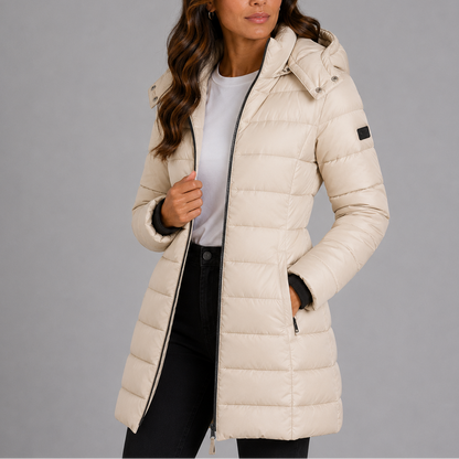 Hadley | Women's Long Hooded Quilted Puffer Winter Jacket