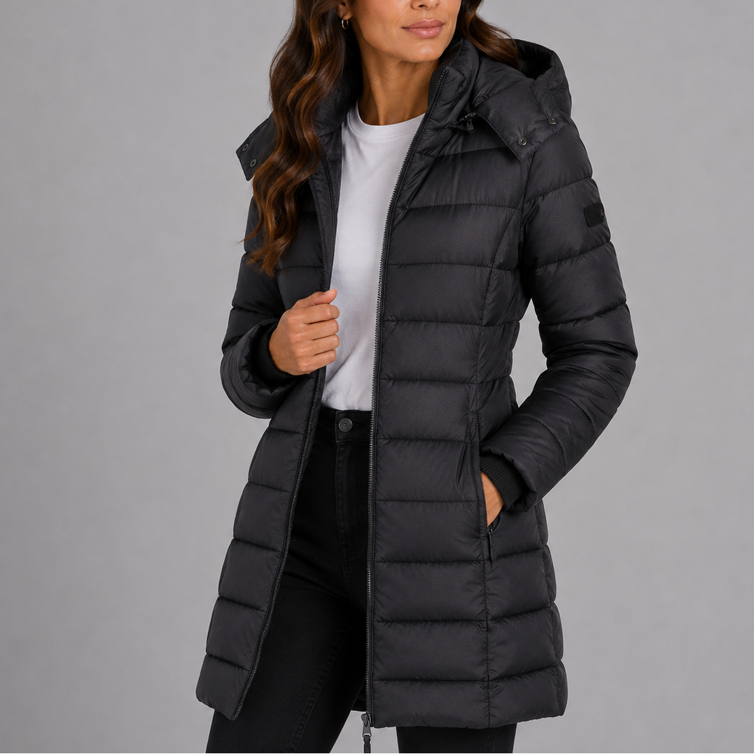 Hadley | Women's Long Hooded Quilted Puffer Winter Jacket