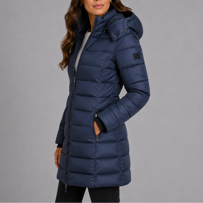 Hadley | Women's Long Hooded Quilted Puffer Winter Jacket