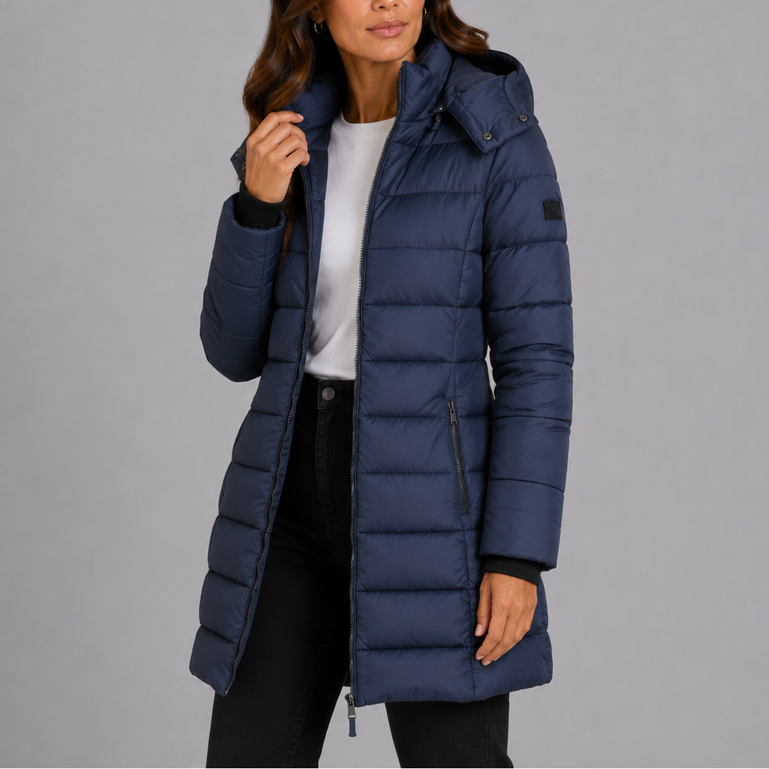Hadley | Women's Long Hooded Quilted Puffer Winter Jacket