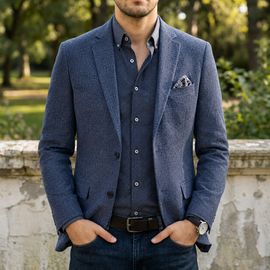 Cyrus | Men's Slim Fit Notch Lapel Single-Breasted Two-Button Blazer