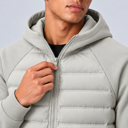 Caleb | Men's Quilted Hooded Puffer Hybrid Winter Jacket