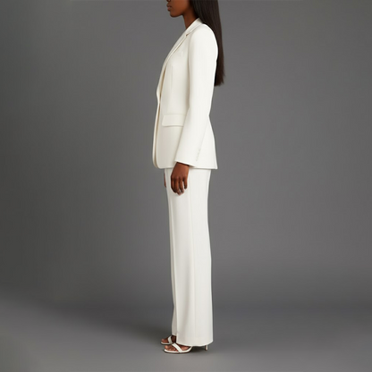 Ella | Women's Tailored Two-Piece Wide Leg Formal Suit Set