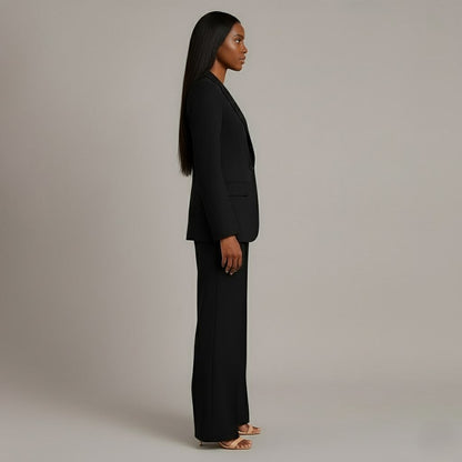Ella | Women's Tailored Two-Piece Wide Leg Formal Suit Set