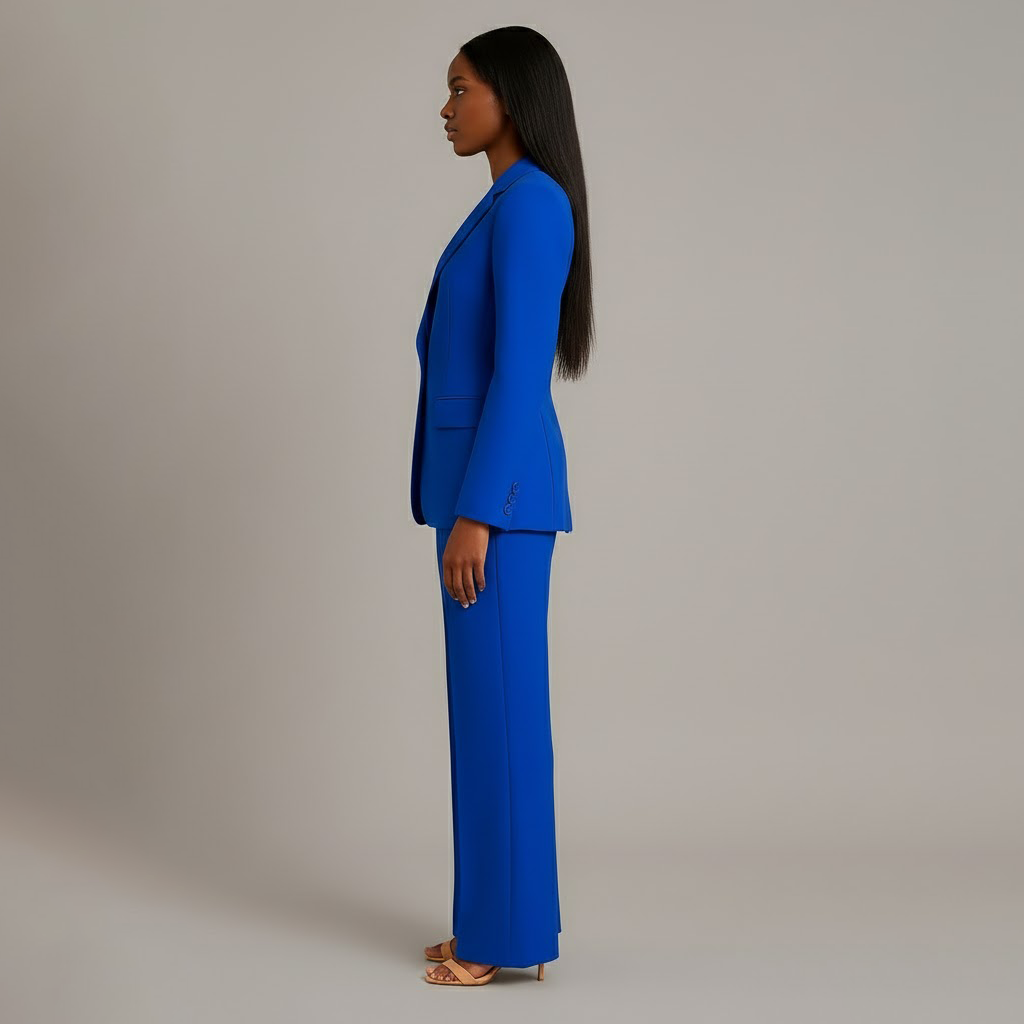 Ella | Women's Tailored Two-Piece Wide Leg Formal Suit Set