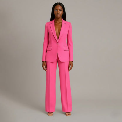 Ella | Women's Tailored Two-Piece Wide Leg Formal Suit Set
