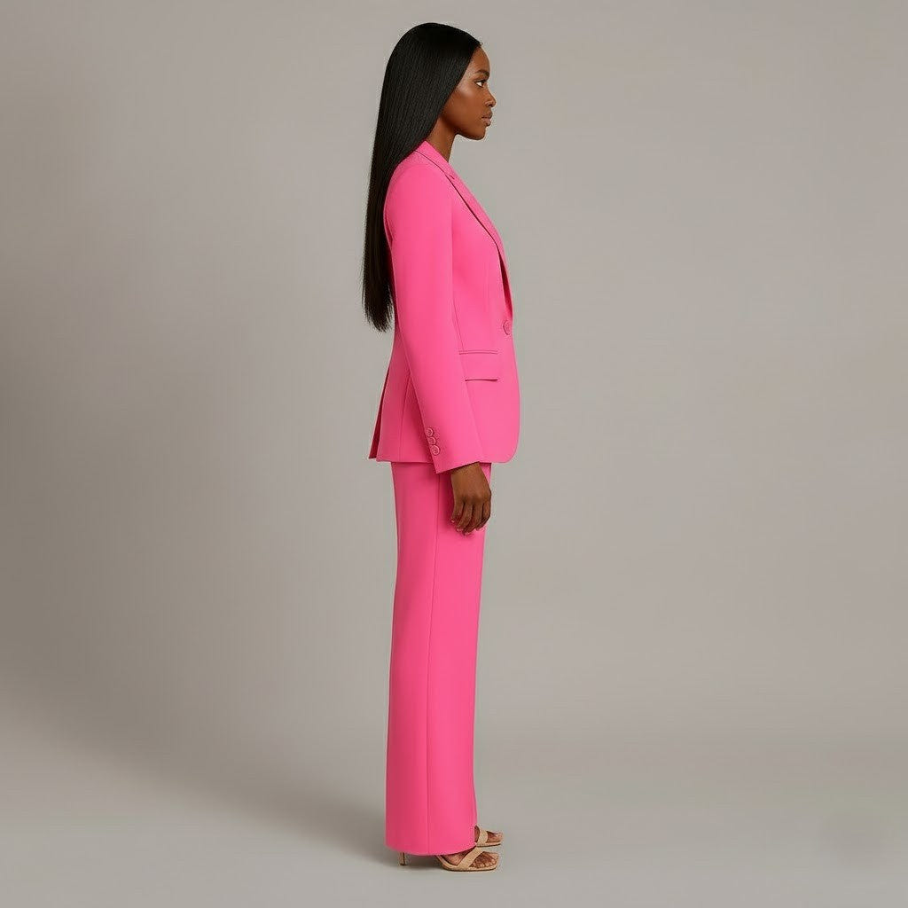 Ella | Women's Tailored Two-Piece Wide Leg Formal Suit Set